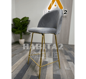PISO TABURETE DE BAR 66 CM DELUXE GOLD TAPIZ TERCIOPELO