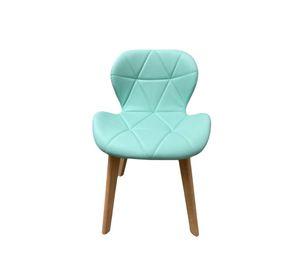 SILLA ACOLCHADA RADAR WOOD AVIADOR MARIPOSA PATAS MADERA ASIENTO ECOCUERO