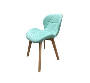 SILLA ACOLCHADA RADAR WOOD AVIADOR MARIPOSA PATAS MADERA ASIENTO ECOCUERO