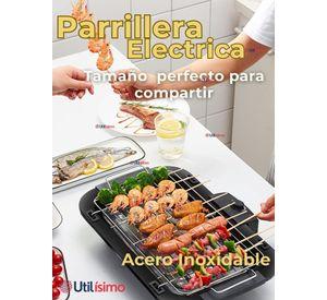 Parrillera Eléctrica Asador 2000W de Potencia Antiadherente Color Negro