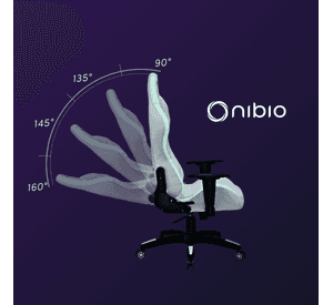 Silla Gamer Nibio Pro RGB con Control Remoto Apoyabrazos 2D Reclinable Blanca