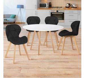 SILLA ACOLCHADA RADAR WOOD AVIADOR MARIPOSA PATAS MADERA ASIENTO ECOCUERO