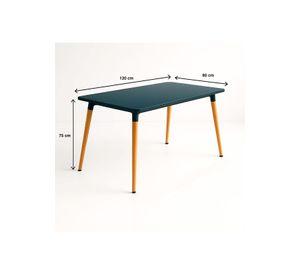 Mesa de Comedor 120x80 Rectangular - Negra