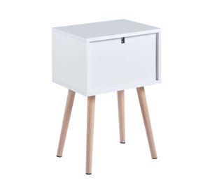 PACK 2 VELADORES MINIMALISTA EAMES TWIN BLANCO DOBLE CAJON - MESA DE NOCHE