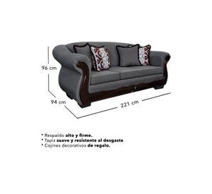 Sofá Con Resorte Estructural 4 Cuerpos Búfalo Chenille