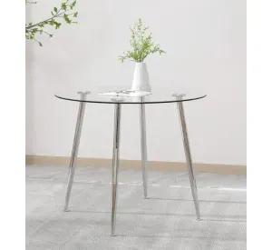 MESA REDONDA DE VIDRIO 80CM MINIMALISTA