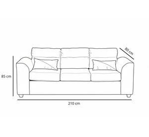 sofa pufa 3 cuerpos fancy hogar