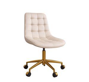 SILLA DE ESCRITORIO CON BASE DORADA FELPA ROMA
