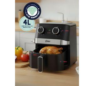 Oster® Freidora de Aire Manual, Recubrimiento Oster® DiamondForce, 4L Capacidad,CKSTAF401MDF