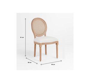 Pack de 2 Sillas de Comedor Madera Acolchada Luis XV