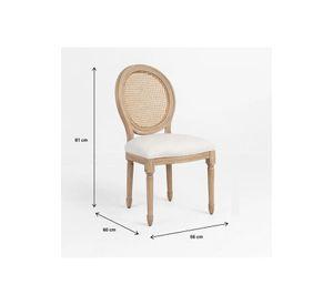 Pack de 2 Sillas de Comedor Madera Acolchada Luis XV