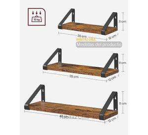REPISAS FLOTANTES RUSTIC - 3 PIEZAS
