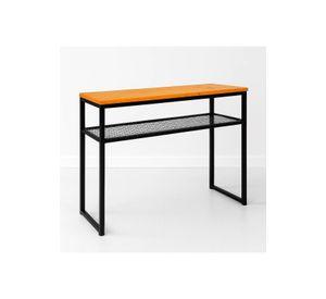 Arrimo Estilo Industrial con Repisa Metálica y Cubierta de Madera