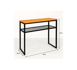 Arrimo Estilo Industrial con Repisa Metálica y Cubierta de Madera