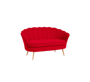 SOFA BASE RESISTENTE DORADA SHELL TERCIOPELO 2 CUERPOS