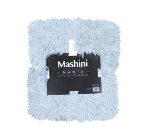 Manta Shaggy 127x152 Celeste