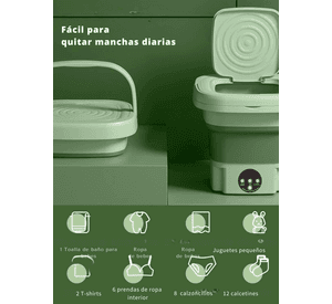 Mini Lavadora Portátil Plegable 6 LItros De Cubo Pequeño
