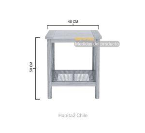 MESA LATERAL AUXILIAR DE MADERA Y RATTAN COZY