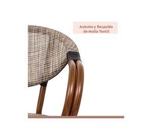 Pack de 4 Sillas Bistro Parisina Textileno con reposabrazos - Beige