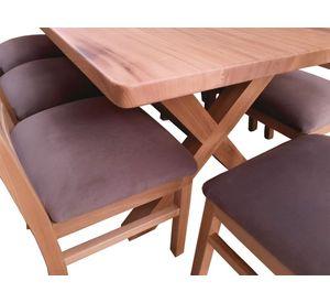 Comedor 8 Sillas Cruz Gris
