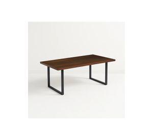 Mesa de Comedor Estilo Industrial 160x90 - Madera Oscura Walnut