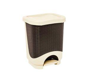 Tacho de Basura Dual Ratan 24LT Beige