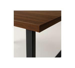 Mesa de Comedor Estilo Industrial 160x90 - Madera Oscura Walnut