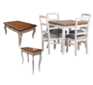 Combo Comedor 100x100 Mesa de centro y Arrimo Normando