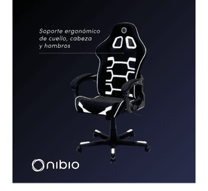 Silla Gamer Nibio Savage Reclinable 160° Blanca