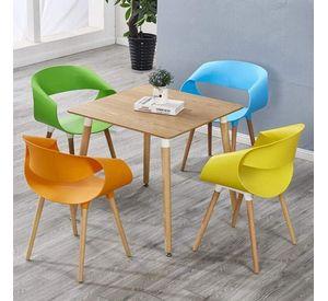 MESA CUADRADA PARA COMEDOR O LA OFICINA 80X80 CON TOPE DE MDF