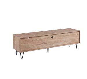 RACK DE TV PARIS 150CM 2 CAJONES MINIMALISTA - CAFE CLARO