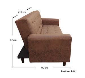Sofá Cama Gran Amparo Envejecido - 1.5 Plazas Resortes