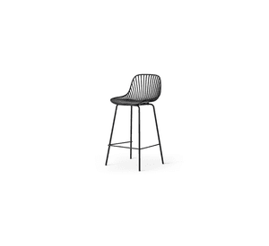 TABURETE O PISO MODERNO INDIANA CON ASIENTO DE POLIPROPILENO Y PATAS DE ACERO RESISTENTE PARA BAR