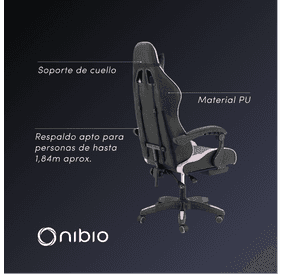 Silla Gamer Nibio GC035 Reclinable 160° Apoya Pies Rosa