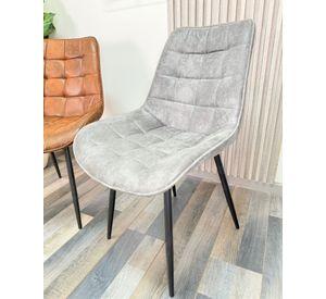 Silla Cuadro Gamuza Base Negra