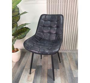 Silla Cuadro Gamuza Base Negra