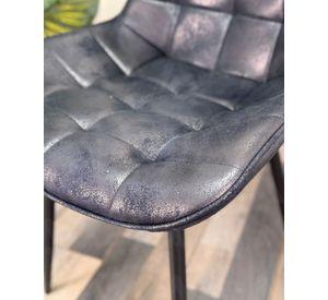 Silla Cuadro Gamuza Base Negra