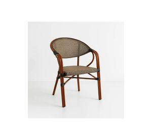 Silla Bistro Parisina Textileno con reposabrazos - Beige