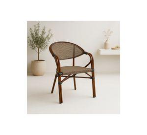 Silla Bistro Parisina Textileno con reposabrazos - Beige
