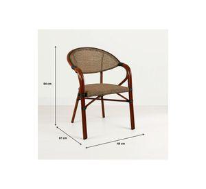 Silla Bistro Parisina Textileno con reposabrazos - Beige