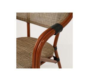 Silla Bistro Parisina Textileno con reposabrazos - Beige