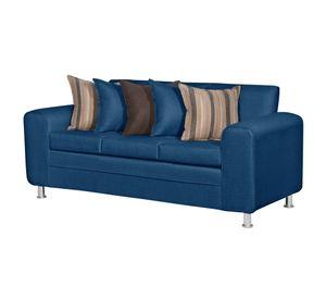 SOFA LEGEND 3 CUERPOS + 2 POUF AZUL