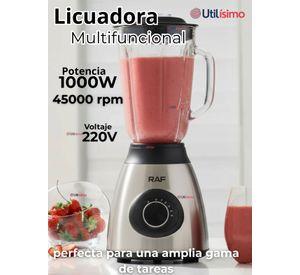 Licuadora Juguera Multifuncional 2 en 1 Picadora Jarra de Vidrio 1000W potencia