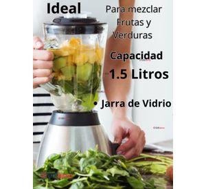 Licuadora Juguera Multifuncional 2 en 1 Picadora Jarra de Vidrio 1000W potencia