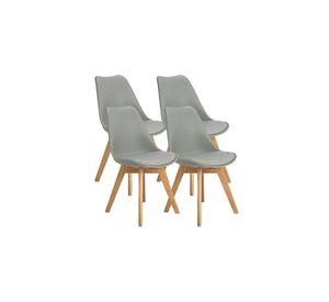 Pack de 4 Sillas Tulip Gris