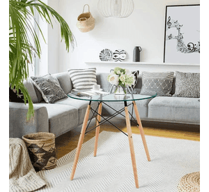 MESA EAMES 120CM VIDRIO