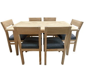 Comedor Vendetta 90x150 6 sillas gris