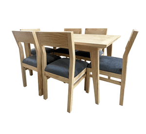 Comedor Vendetta 90x150 6 sillas gris