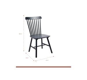 Pack de 2 Sillas Windsor Madera - Negra