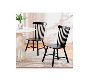 Pack de 2 Sillas Windsor Madera - Negra